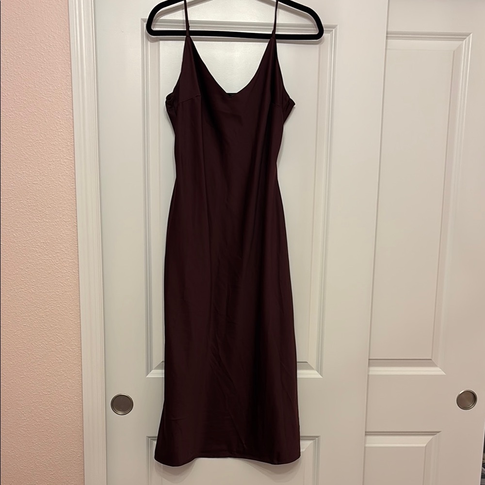 Elegant Burgundy Slip Dress